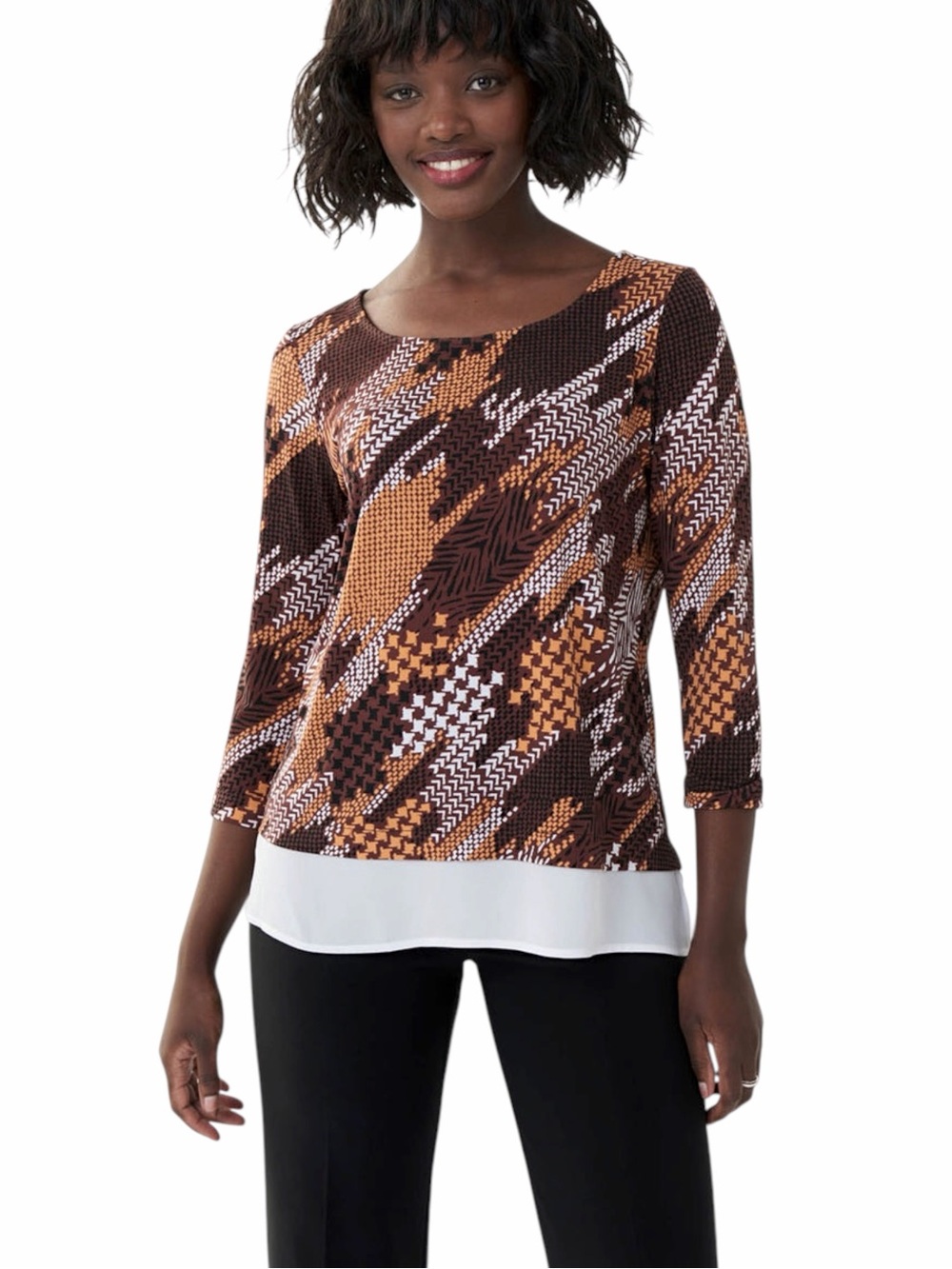 Joseph Ribkoff Mixed Print Top
